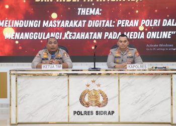 Polres Sidrap dan Puslitbang Polri Bahas Strategi Hadapi Kejahatan Online
