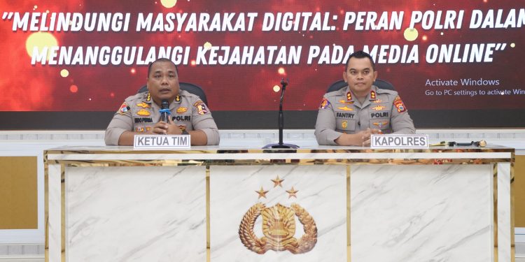 Polres Sidrap dan Puslitbang Polri Bahas Strategi Hadapi Kejahatan Online