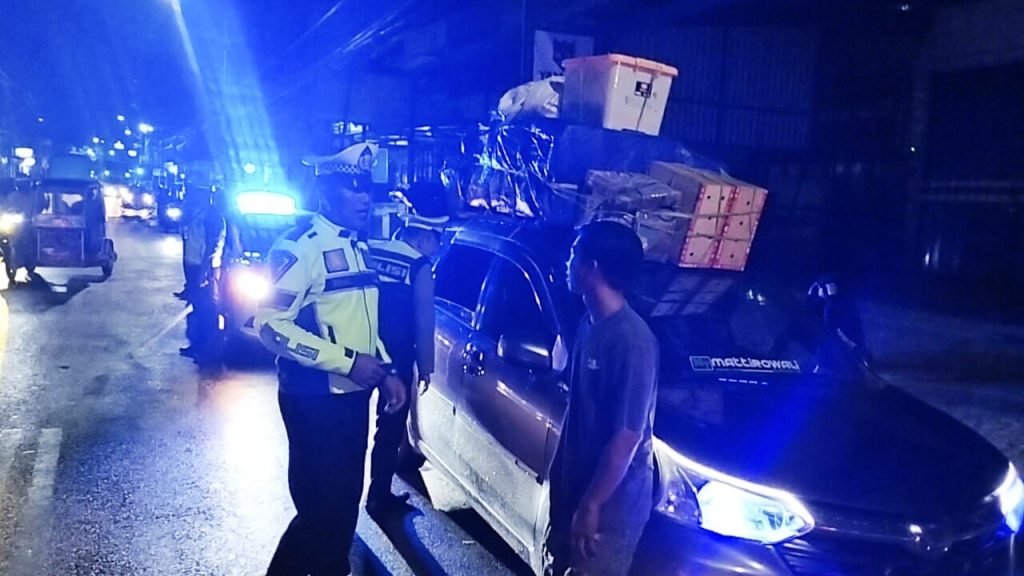 Patroli Blue Light Sat Lantas Polres Sidrap, Jaga Kondusifitas di Malam Akhir Pekan Ramadhan