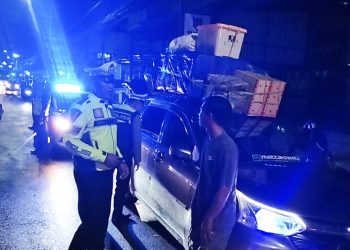 Patroli Blue Light Sat Lantas Polres Sidrap, Jaga Kondusifitas di Malam Akhir Pekan Ramadhan