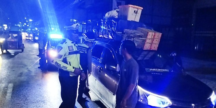 Patroli Blue Light Sat Lantas Polres Sidrap, Jaga Kondusifitas di Malam Akhir Pekan Ramadhan