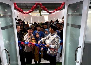 Wakapolres Sidrap Hadiri Peresmian Gedung Olahraga Bulutangkis Risma di Lanrang