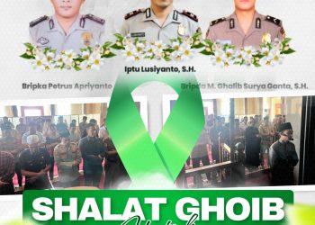 Polres Bone Gelar Shalat Ghoib Untuk 3 Personel Polri yang Gugur Dalam Tugas
