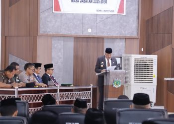 Kapolres Pinrang Hadiri Rapat Paripurna DPRD Dalam Rangka Serah Terima Jabatan Bupati 