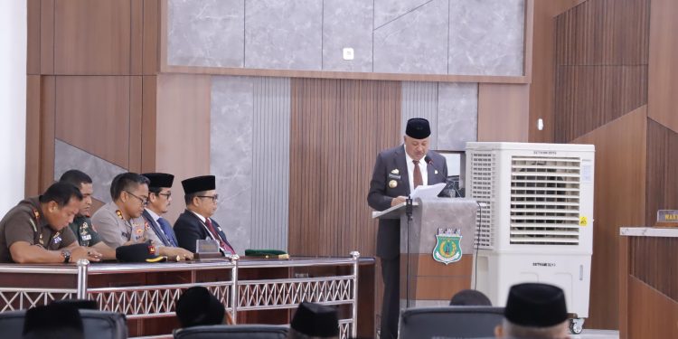 Kapolres Pinrang Hadiri Rapat Paripurna DPRD Dalam Rangka Serah Terima Jabatan Bupati 