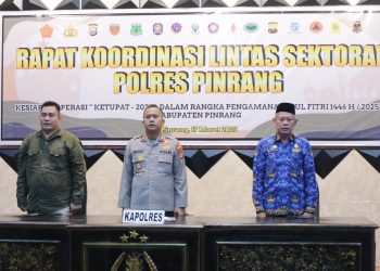 Kapolres Pinrang Pimpin Rapat Koordinasi Lintas Sektoral Jelang Operasi Ketupat 2025