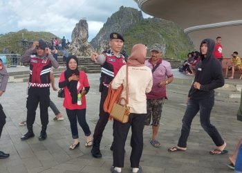 Personel Sat Samapta Polres Tana Toraja Intens Patroli di Tempat Wisata Pasca Lebaran