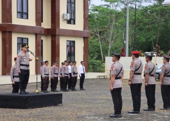 Kapolres Toraja Utara Pimpin Upacara Sertijab Kasiwas, Kapolsek dan Kasat Reskrim