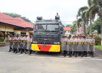 Personel Polres Tator Gelar Latihan Dalmas Persiapan Pengamanan Hari Buruh