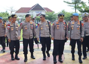 Kapolres Bone bersama Forkopimda Sambut Pejabat Utama Polda Sulsel di Rujab Bupati