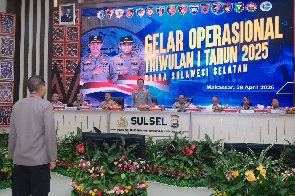 Kapolda Sulsel Pimpin Gelar Operasional Triwulan I Tahun 2025