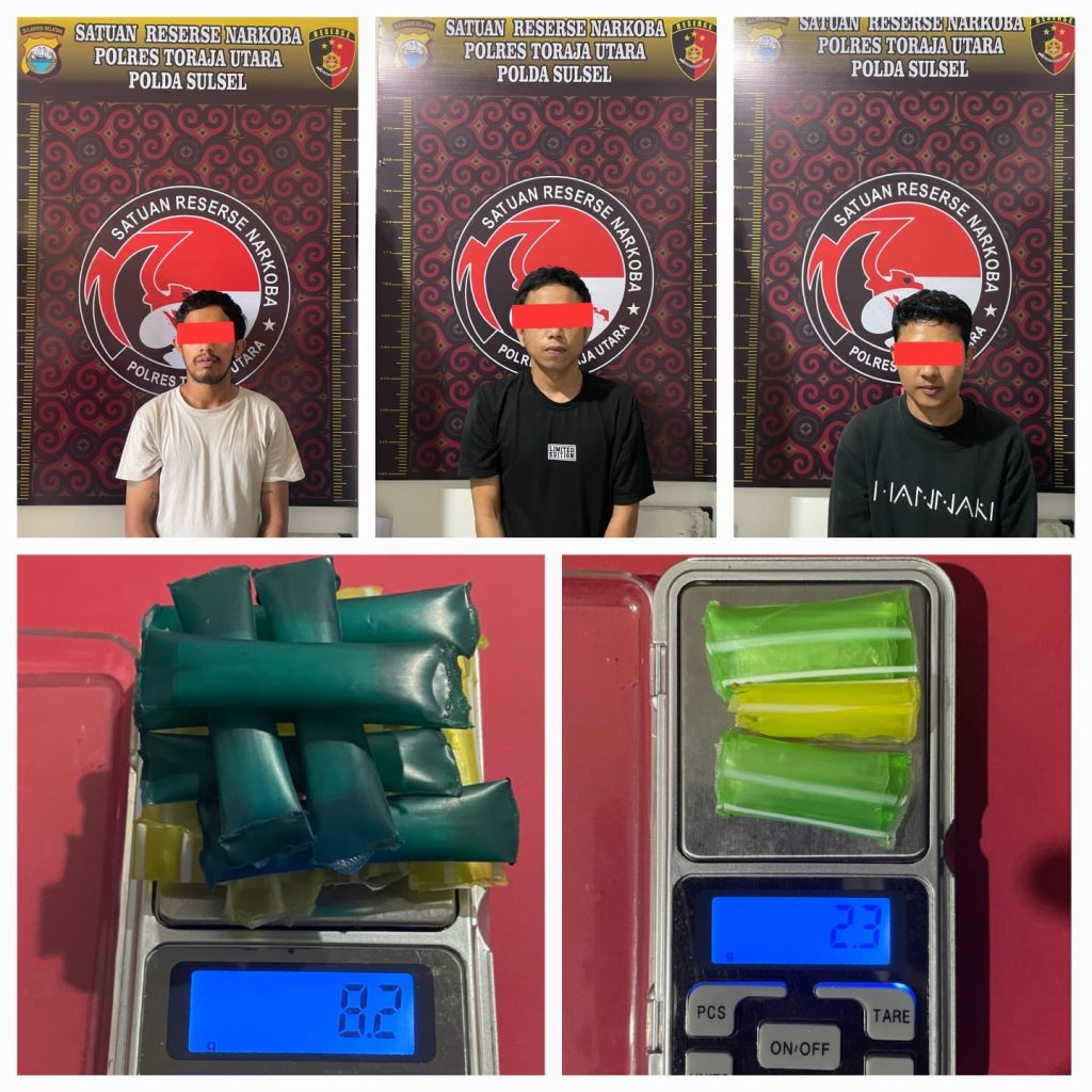Satres Narkoba Polres Torut Berhasil Ungkap Kasus Narkotika, 3 Orang dan 10 Gram Sabu Diamankan