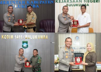 Awali Tugas di Bulukumba, AKBP Restu Wijayanto Lakukan Silaturahmi dengan Forkopimda