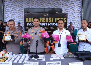 Kapolrestabes Makassar Rilis Pengungkapan Narkotika, 90 Tersangka Berhasil Diamankan