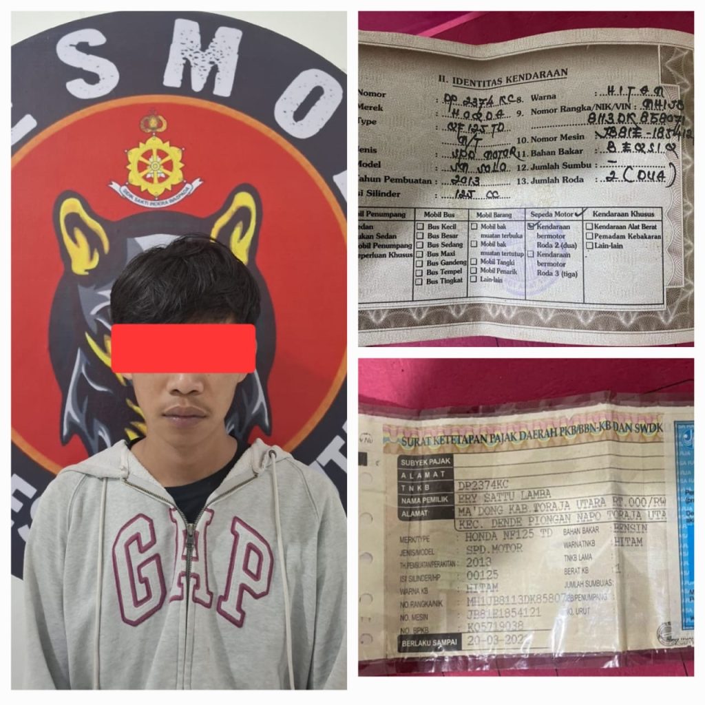 Curi BPKB dan STNK Untuk Digadaikan, Seorang Residivis Curanmor Diamankan Resmob Polres Torut