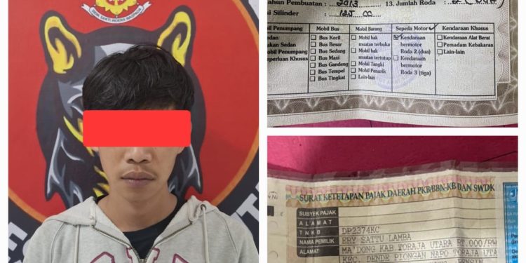 Curi BPKB dan STNK Untuk Digadaikan, Seorang Residivis Curanmor Diamankan Resmob Polres Torut