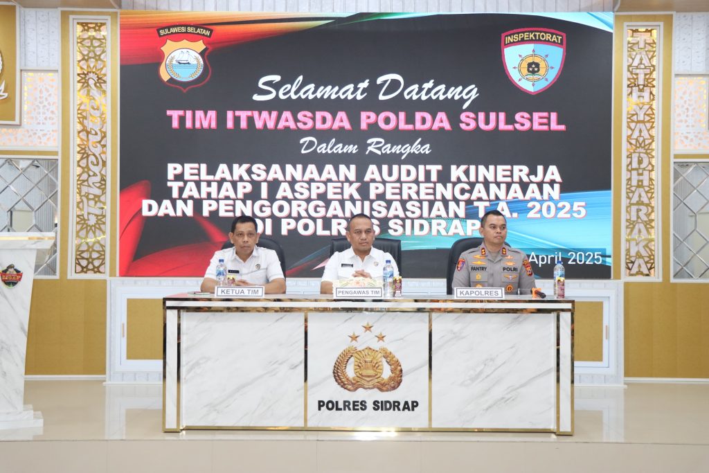Kapolres Sidrap Terima Kunjungan Tim Itwasda Polda Sulsel Dalam Rangka Audit Kinerja 2025