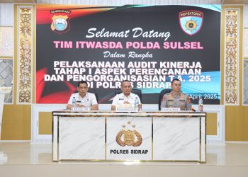 Kapolres Sidrap Terima Kunjungan Tim Itwasda Polda Sulsel Dalam Rangka Audit Kinerja 2025