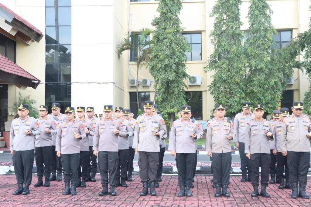 Kapolres Sidrap Ikuti Apel Pagi Gabungan Bersama Jajaran Polda Sulsel