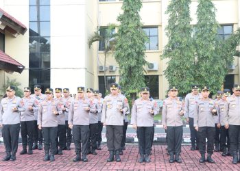 Kapolres Sidrap Ikuti Apel Pagi Gabungan Bersama Jajaran Polda Sulsel