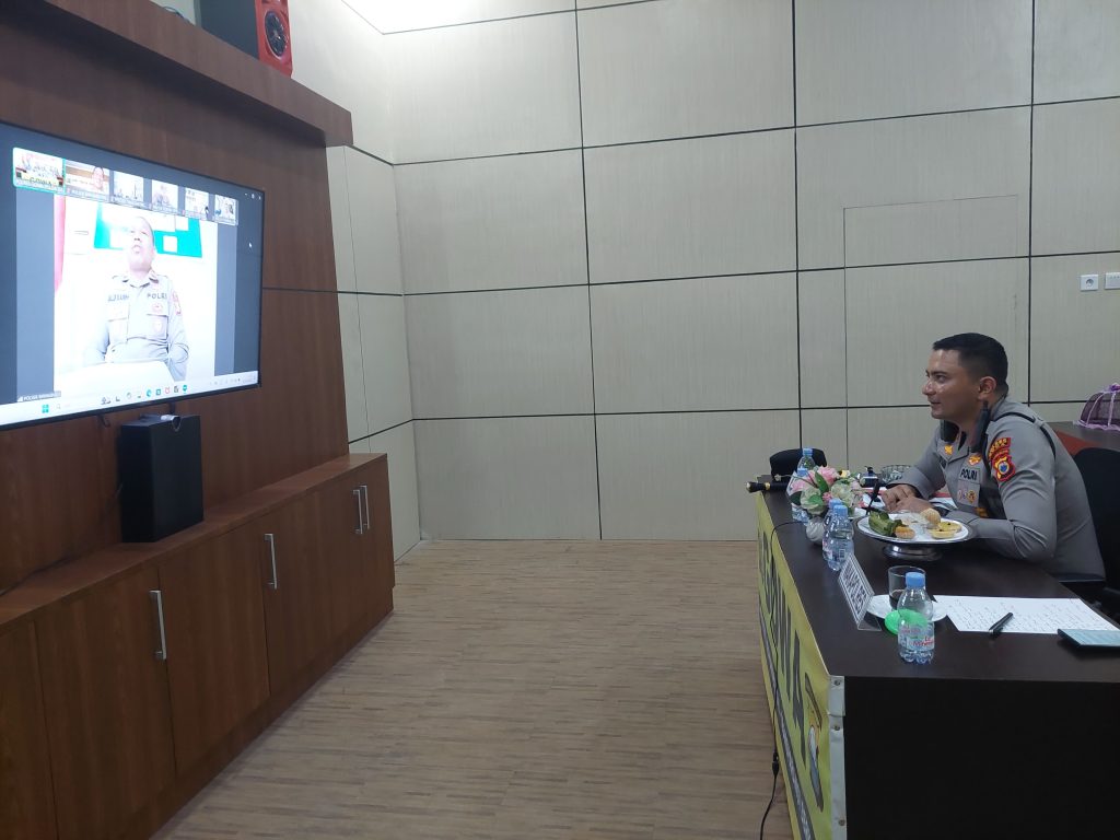 Kapolres Gowa Gelar Zoom Meeting dengan Kapolsek Jajaran, Ini Yang Dibahas