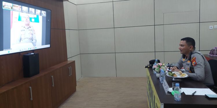 Kapolres Gowa Gelar Zoom Meeting dengan Kapolsek Jajaran, Ini Yang Dibahas