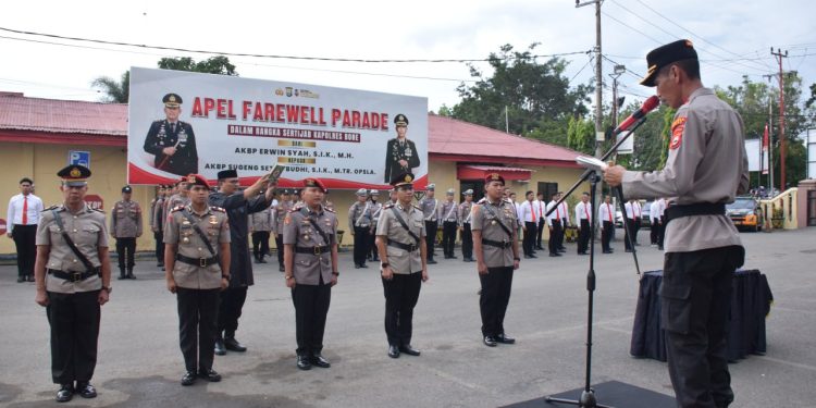 Kapolres Bone Pimpin Sertijab Kasat Reskrim dan Narkoba