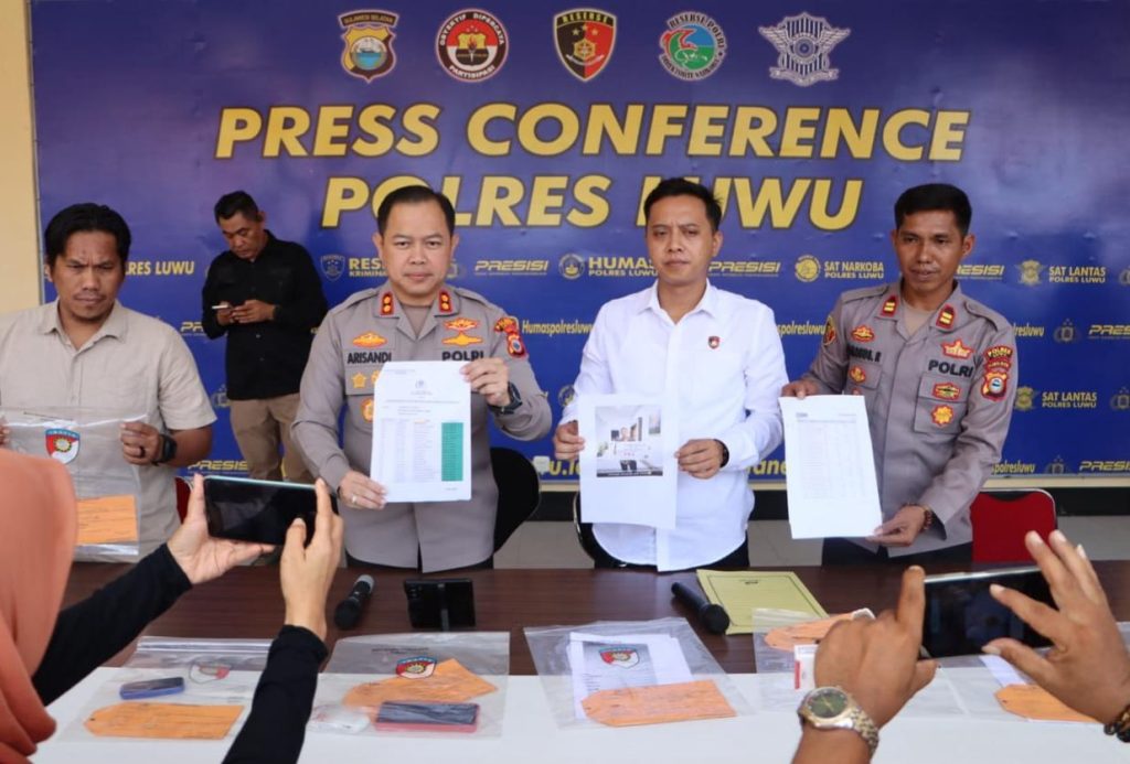 Kapolres Luwu Rilis Kasus Penipuan Seleksi Penerimaan Anggota Polri