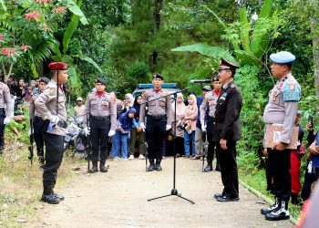 Sebagai Bentuk Penghormatan Atas Pengabdian Anggota, Polres Tator Gelar Acara Pemakaman