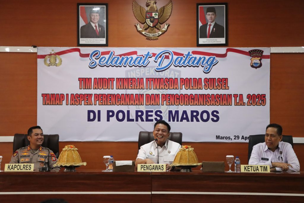 Itwasda Polda Sulsel Gelar Audit Kinerja Tahap I di Polres Maros
