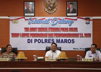 Itwasda Polda Sulsel Gelar Audit Kinerja Tahap I di Polres Maros