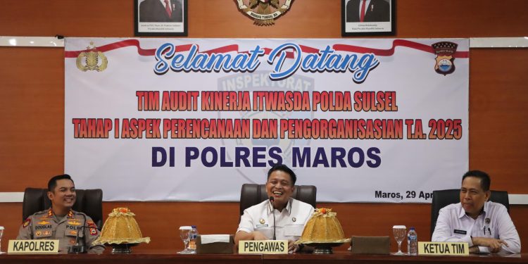 Itwasda Polda Sulsel Gelar Audit Kinerja Tahap I di Polres Maros