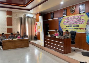 Kapolres Maros Pimpin Sosialisasi Peraturan Kapolri Tentang Mekanisme Penggunaan Senjata Api