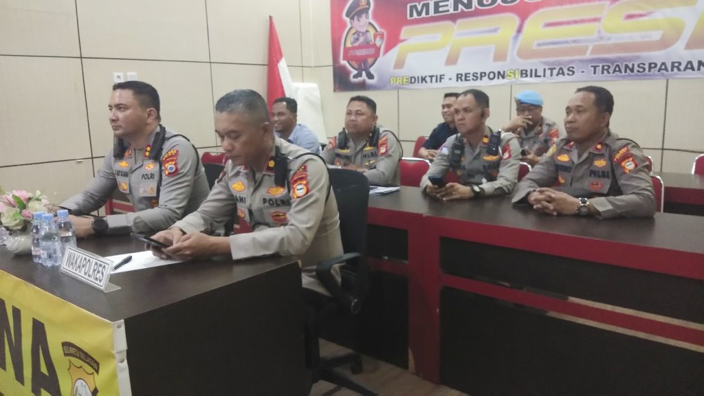 Kapolres Gowa Ikuti Zoom Meeting yang Dipimpin Kapolda Sulsel