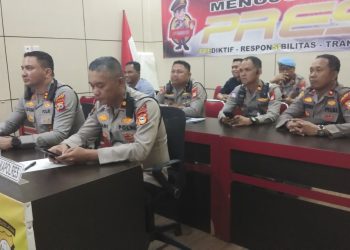Kapolres Gowa Ikuti Zoom Meeting yang Dipimpin Kapolda Sulsel