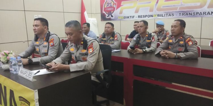 Kapolres Gowa Ikuti Zoom Meeting yang Dipimpin Kapolda Sulsel