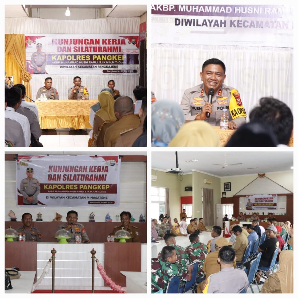 Kapolres Pangkep Lakukan Kunjungan Kerja dan Silaturahmi di Pangkajene dan Minasatene