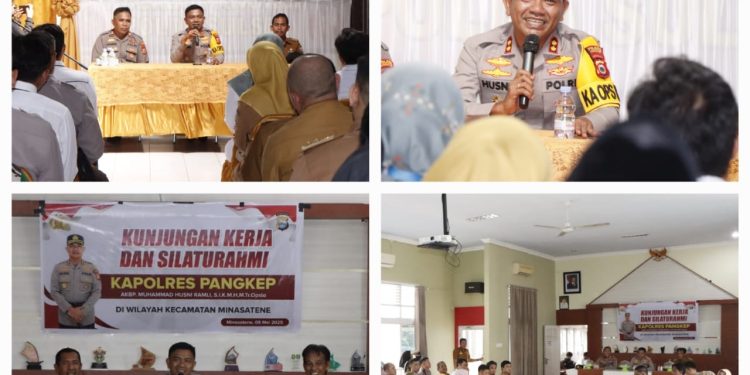 Kapolres Pangkep Lakukan Kunjungan Kerja dan Silaturahmi di Pangkajene dan Minasatene