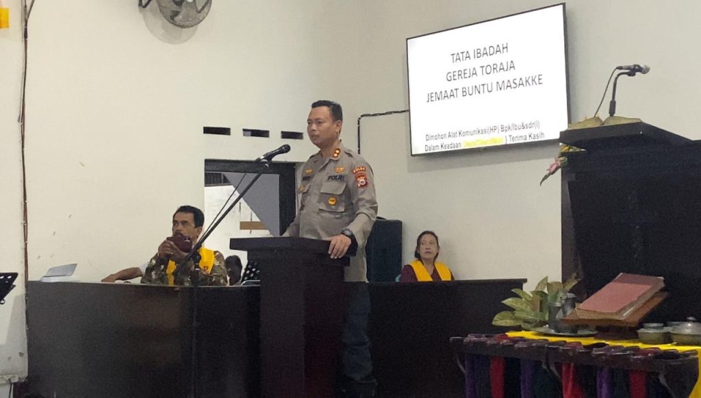 Kapolres Tana Toraja Gelar Minggu Kasih di Gereja Toraja Buntu Masakke