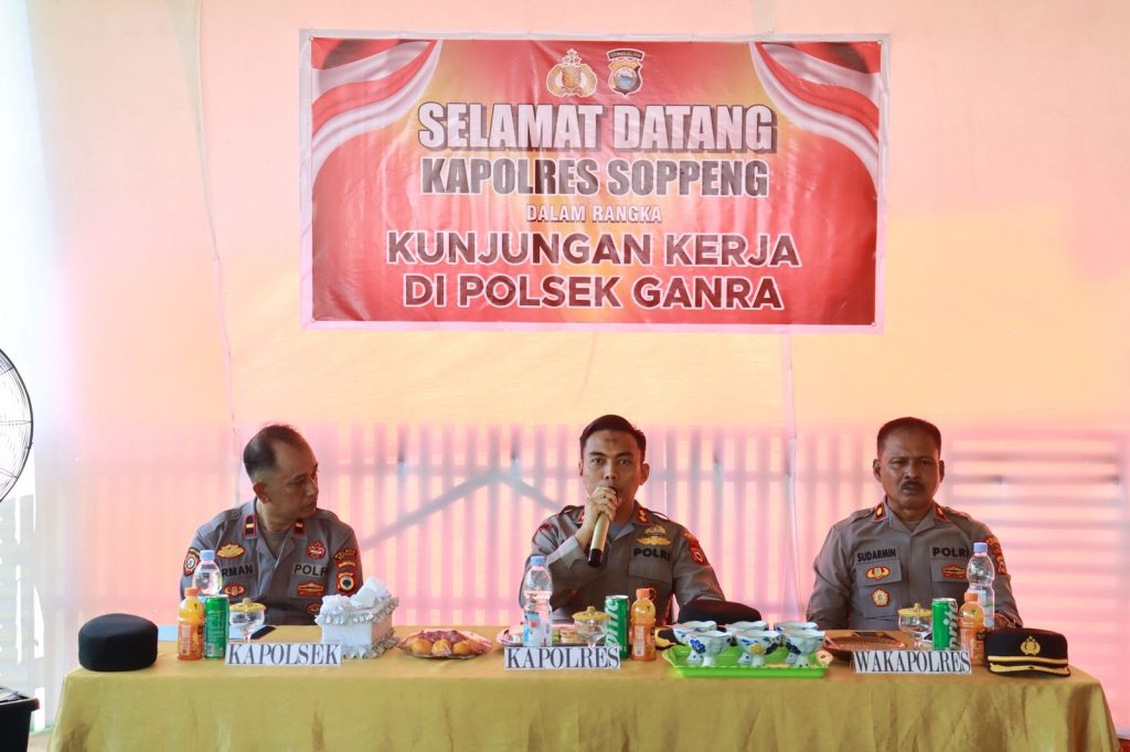 Kapolres Soppeng Lakukan Kunjungan Kerja ke Polsek Ganra