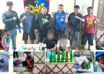 Sat Polairud Polres Luwu Timur Amankan Pelaku Ilegal Fishing di Perairan Teluk Bone