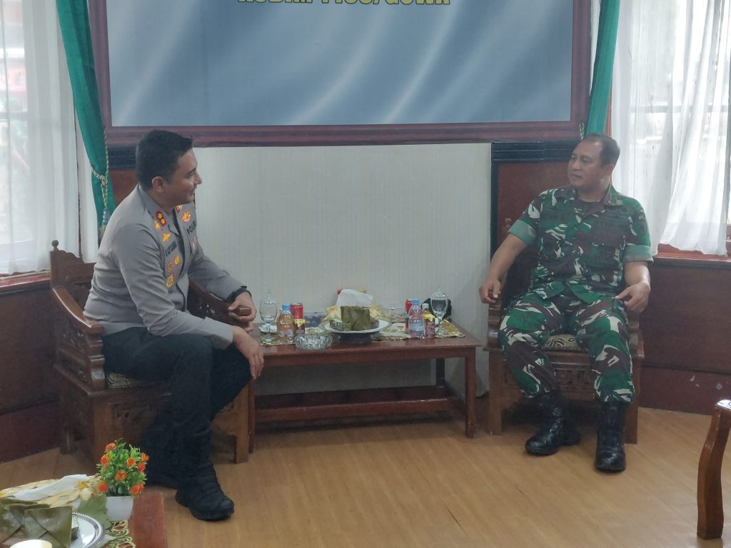 Temui Dandim 1409, Kapolres Gowa Siap Ciptakan Keamanan Melalui Sinergitas 