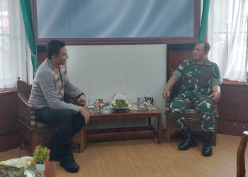 Temui Dandim 1409, Kapolres Gowa Siap Ciptakan Keamanan Melalui Sinergitas 