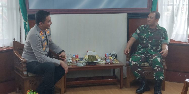 Temui Dandim 1409, Kapolres Gowa Siap Ciptakan Keamanan Melalui Sinergitas 
