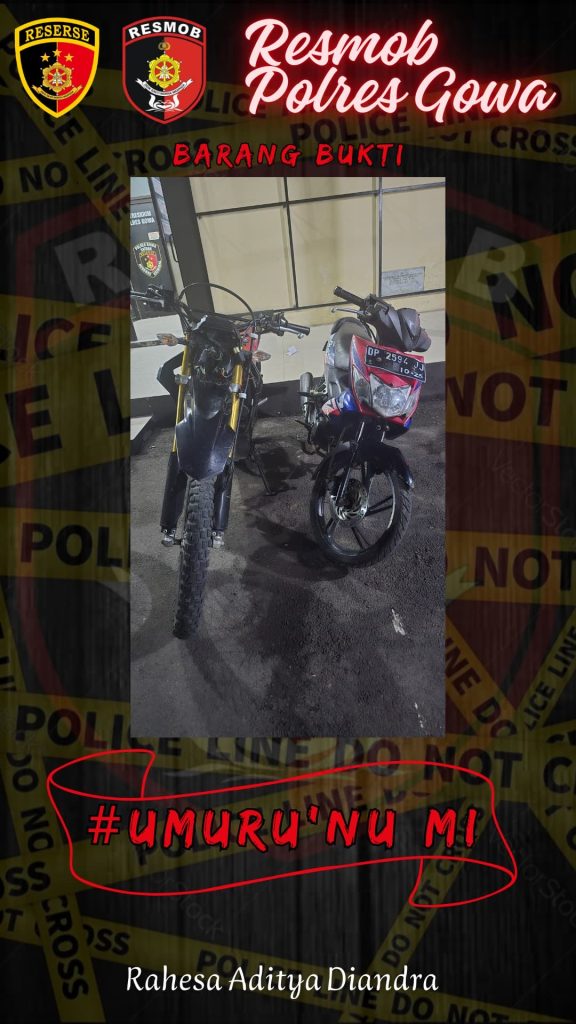 Unit Resmob Polres Gowa Tangkap Dua Remaja Pelaku Curanmor di Makassar