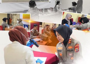 Kapolres Pelabuhan Makassar bersama Personel Lakukan Pemeriksaan Kesehatan Berkala