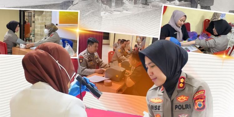 Kapolres Pelabuhan Makassar bersama Personel Lakukan Pemeriksaan Kesehatan Berkala