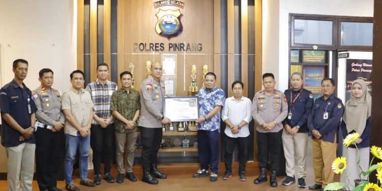 Kapolres Pinrang Terima Kunjungan Silaturahmi Komisi Pemilihan Umum