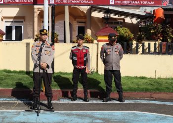 Kapolres Tana Toraja Pimpin Apel Siaga Dalam Rangka Hari Buruh 