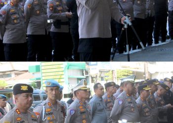 Kapolrestabes Makassar Pimpin Apel Kesiapan Pengamanan Unras Dalam Rangka Hardiknas